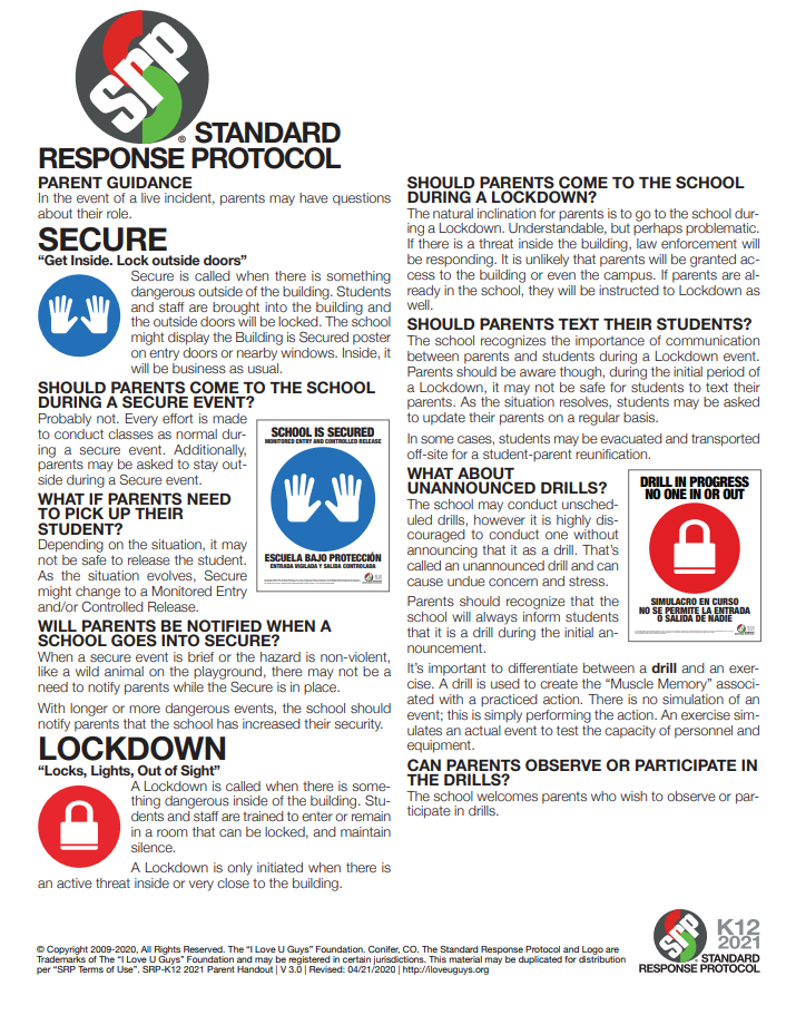 SRP Parent Handout